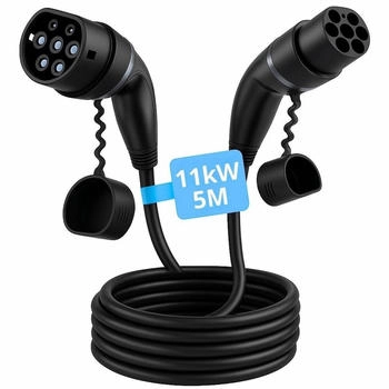 Loady Mode 3 Ladekabel Typ 2 bis Typ 2 11 kW 3 Phasen 16A-CX-CC-T2-11-5M Schwarz