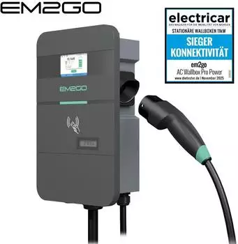 EM2GO AC Wallbox Pro Power G2 11kW 7.5m Typ 2 Kabel