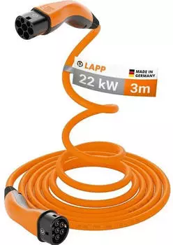 Lapp Mobility Mobility Elektroauto Ladekabel Selbstaufrollendes Ladekabel Typ 2 bis zu 22 kW 3 m orange (Typ 2 22 kW 32 A 3 m)