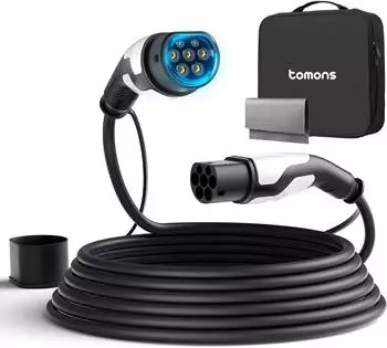 Tomons Typ 2 Ladekabel 11kW 16A 3-phasig 10m (EV1008-BK)
