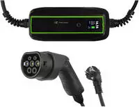 Green-Cell Elektroauto-Ladekabel PowerCable, 5,5 m, Schuko zu Typ 2, mit Ladeger&auml;t,