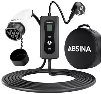 Absina Ladekabel für Elektroautos 1,8 - 3,7kW auf Typ 2 (52-230-1002)