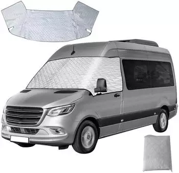 LuxusKollektion Frontscheibenabdeckung für Mercedes Sprinter 2006-2018, Thermo, silber