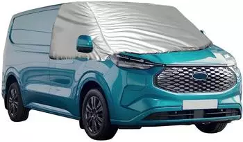LuxusKollektion Windschutzscheibenabdeckung Ford Transit Custom 2012-2022, faltbar, Thermo, UV-Schutz