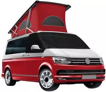 LuxusKollektion Windschutzscheibenabdeckung für VW T6, 600D Oxford, UV-Schutz, schwarz