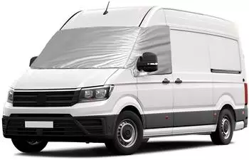 LuxusKollektion Frontscheibenabdeckung VW Crafter/Grand California 2018-2023, 600D Oxford, silber