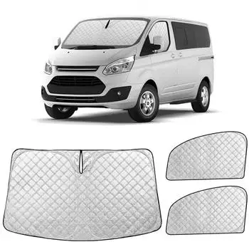 LuxusKollektion Frontscheiben-Sonnenschutz Ford Transit Custom, 3er-Set, magnetisch, faltbar