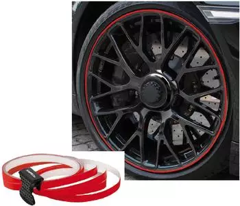 Foliatec Pin Striping Felgen Design Streifen rot (34387)