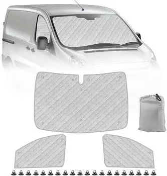 LuxusKollektion Frontscheiben-Sonnenschutz 3-teilig f&uuml;r Citroen Jumpy (2006-2016)