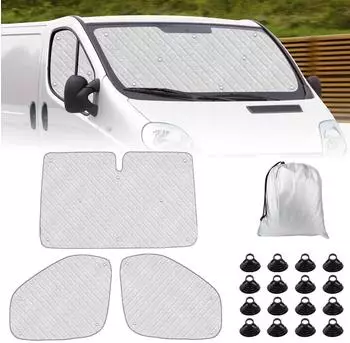 LuxusKollektion Wohnmobil-Sonnenschutz 3-teilig f&uuml;r Renault Trafic/Opel Vivaro (2001-2014)