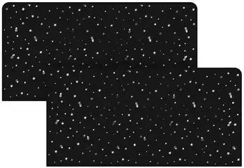 LuxusKollektion Auto-Sonnenschutzvorhang magnetisch, Sternenmuster, schwarz, 100x50cm, 2 St&uuml;ck