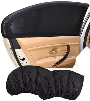 LuxusKollektion Auto-Sonnenschutz Seitenscheibe, UV-Schutz, atmungsaktiv, 2er-Set