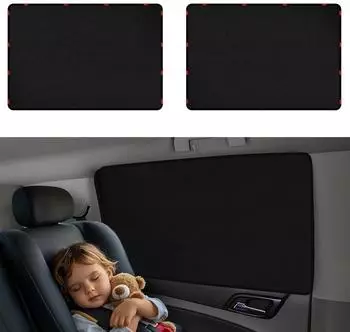 LuxusKollektion Magnetischer Auto-Sonnenschutz Heckscheibe UV-Schutz 80x50cm, 2er-Set