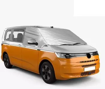 LuxusKollektion Windschutzscheibenabdeckung f&uuml;r VW T7, silber, UV-Schutz, 100% verdunkelnd
