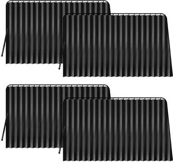 LuxusKollektion Auto-Sonnenschutzvorhang magnetisch, UV-Schutz, schwarz, 4 St&uuml;ck