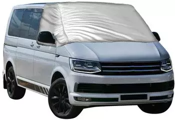 LuxusKollektion Windschutzscheibenabdeckung VW T6, silber, Oxford-Gewebe mit Baumwollfutter