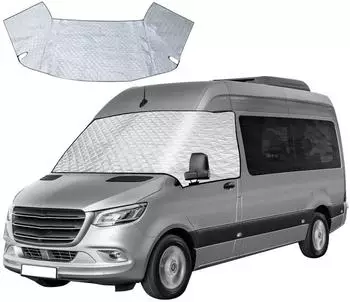 LuxusKollektion Frontscheibenabdeckung Mercedes Sprinter (2006-2018), 2-lagige Baumwolle, magnetisch