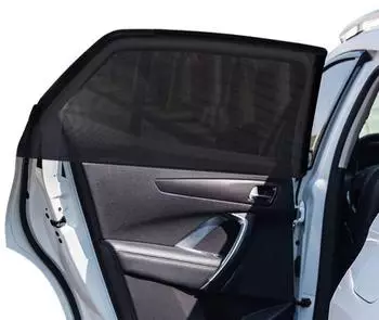 LuxusKollektion Autofenster-Sonnenschutz, Mesh, 105-135cm, 2er-Set