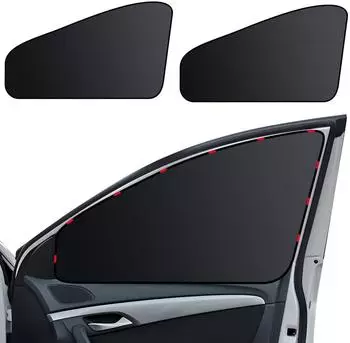 LuxusKollektion Auto-Sonnenschutz Vorh&auml;nge, Polyester, schwarz, Anti-UV, 2 St&uuml;ck