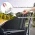 LuxusKollektion Auto-Sonnenschutz Vorhänge, Polyester, schwarz, Anti-UV, 2 Stück