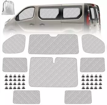 LuxusKollektion Wohnmobil Sonnenschutz-Set f&uuml;r Renault Trafic LWB 2015-2024, 8-teilig