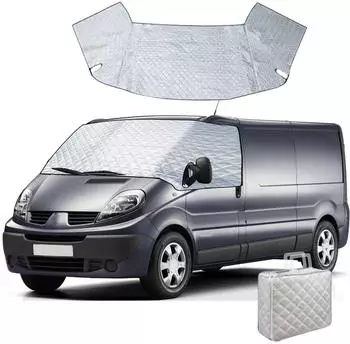 LuxusKollektion Frontscheibenabdeckung f&uuml;r Mercedes Sprinter 2019-2025, silber, Anti-Frost & Sonnenschutz