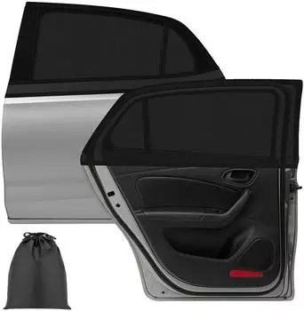 LuxusKollektion Auto-Sonnenschutz Seitenscheibe Universal 110x57cm UV-Schutz, 2 St&uuml;ck
