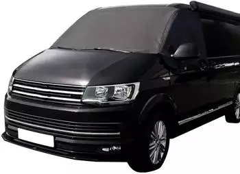 LuxusKollektion Frontscheibenabdeckung f&uuml;r Transporter T6, 600D Oxford, schwarz (T6)