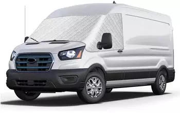 LuxusKollektion Frontscheibenabdeckung Ford Transit MK8/MK9 2014-2026, Aluminium, silber