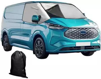 LuxusKollektion Frontscheibenabdeckung f&uuml;r Ford Transit Custom 2012-2022, abnehmbar, ganzj&auml;hrig