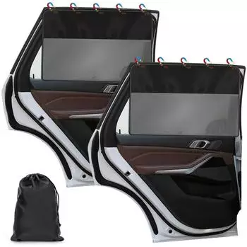 LuxusKollektion Sonnenschutz Seitenscheibe magnetisch UV-Schutz, 2er-Set (80x50cm)