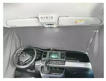 Bremer Sitzbezüge Frontscheiben-Sonnenschutz Vorhang kompatibel mit VW T5/T6/T6.1, grau