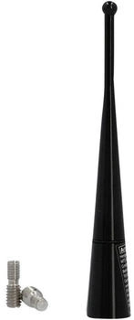Cartrend Antennenstab Aluminium mit Gewindeadapter 10 cm schwarz (10505)