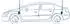 Blaupunkt Autojet 25 Motorantenne silber 12V, 1,4m Kabel (2006025000000)