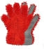 Nigrin Mikrofaser Finger-Wasch-Handschuh rot mit Insektennetz (20282)