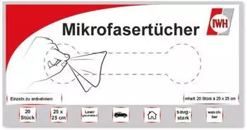 IWH Mikrofasertücher blau 25x25cm, 20er-Pack (071125)