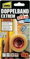 UHU 46820, UHU EXTREM doppelseitiges Klebeband 19,0 mm x 1,5 m, 1 Rolle