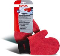 SONAX Reinigungshandschuh Mikrofaser 40 &deg;C waschbar, 1 St. rot