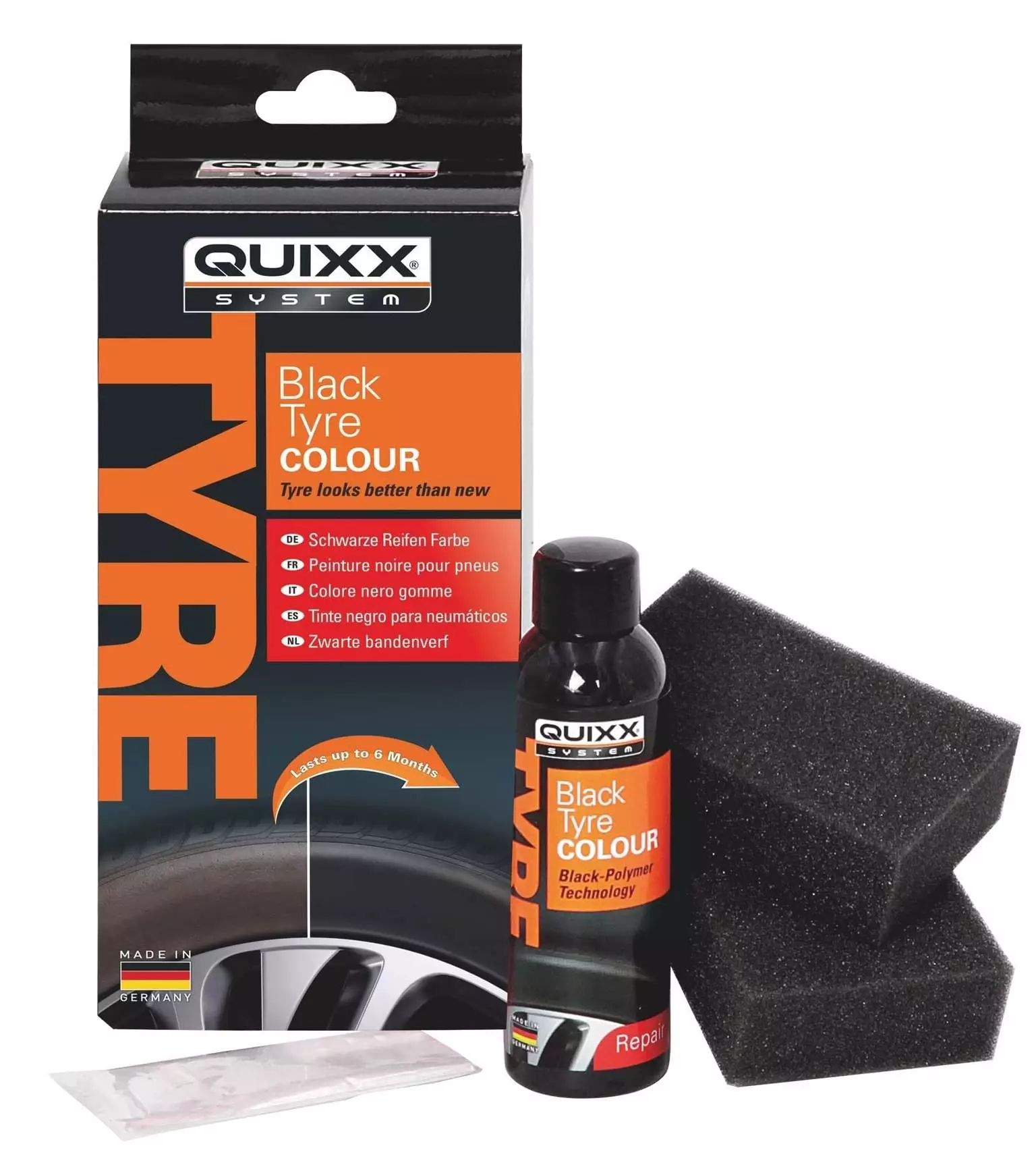 Produktbild von QUIXX Schwarze Kunststoff-Farbe – 20146, Für Reparaturen & Restauration