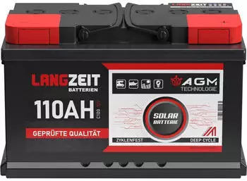LANGZEIT Batterien C100 AGM 110Ah 12V
