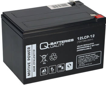 Q-Batteries 1x Akku 12V-13Ah Pb Batterie Bleigel 12LCP-12 QB