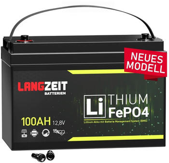 LANGZEIT Batterien LiFePO4 100Ah 12V