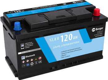 Berger LiFePO4 Lithium Batterie 120 Ah 12 V mit Bluetooth
