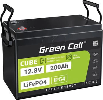 GreenCell CUBE LiFePO4 Battery 200 Ah 12.8 V 2560 Wh