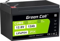 Green Cell CUBE LiFePO4 Spezial-Akku LiFePo-Block Flachstecker Li-Ion 12.8 V 12