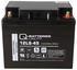 Q-Batteries 12LS-45 12V 45Ah Blei-Vlies-Akku / AGM VRLA mit VdS (12LS-45)