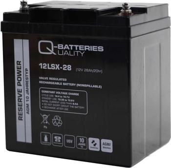 Q-Batteries 12LSX-28 Blei-Vlies-Akku / AGM 12V 28Ah (1005840)