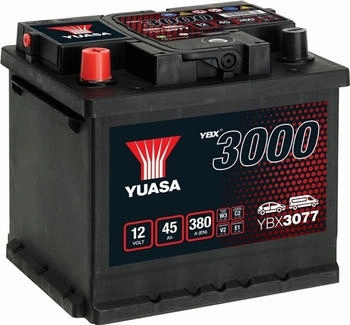 Yuasa Starterbatterie YBX3000 SMF 12V 45Ah 380A (YBX3077)