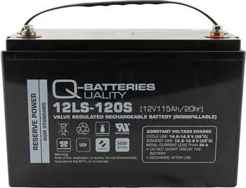 Q-Batteries 12LS-120S / 12V 115Ah Blei Akku Standard-Typ AGM 10 Jahres Typ