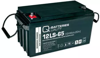 Q-Batteries 12LS-65 12V 65Ah Blei-Vlies-Akku / AGM VRLA mit VdS